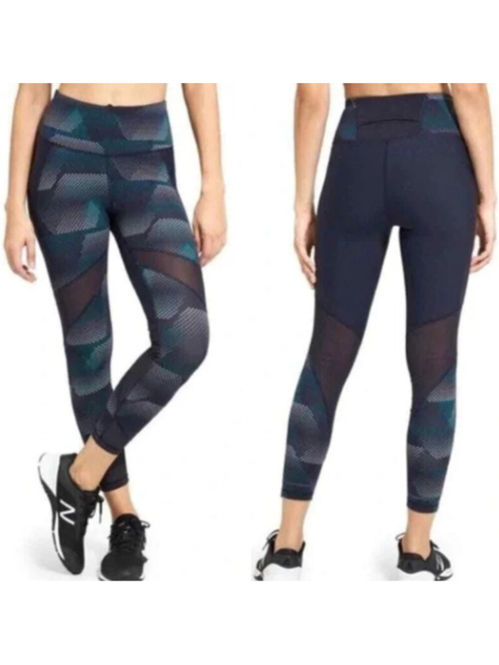 Athleta Kinetic Stealth Mesh 7/8 Tight Size Small